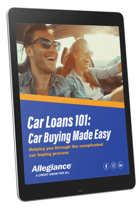 Allegiance Credit Union Car Loans 101 eBook Guide Cover