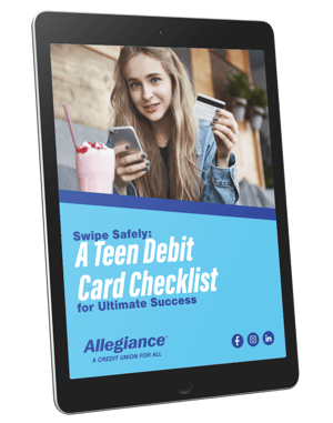 Allegiance Credit Union Swipe Safely Teen Debit Card Checklist Cover Image