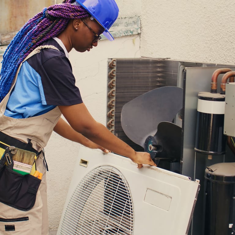 HVAC-loans-can-help-pay-for-this-hvac-repair-woman-to-fix-your-houses-unit.